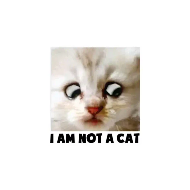 I'm not a cat Sticker