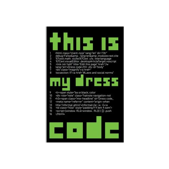 This is my dress code Sticker