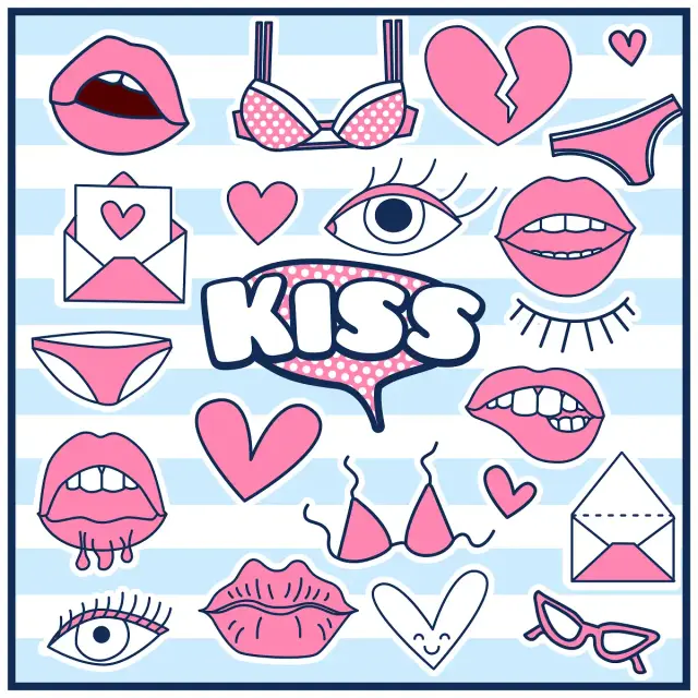 Kiss VSCO Stickers