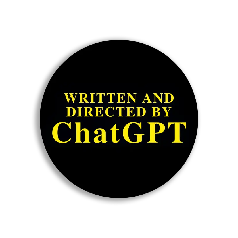 Written and Directed by ChatGPT Sticker
