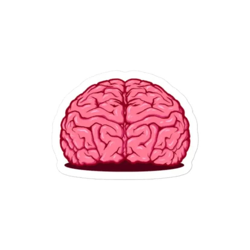 Pink Brain Sticker