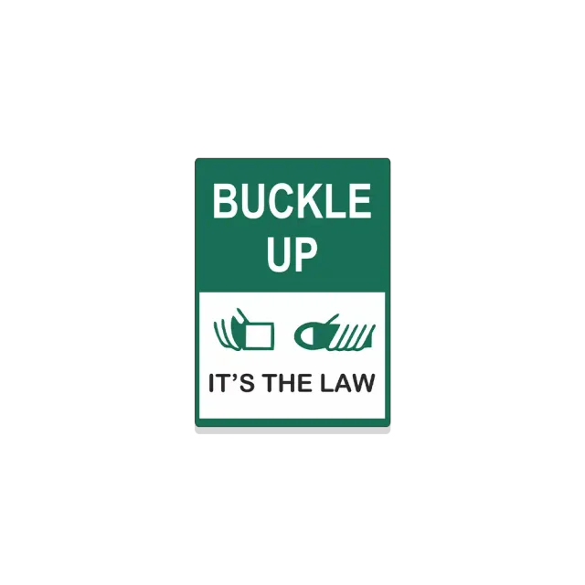 Buckle Up It's the Law Sign Sticker
