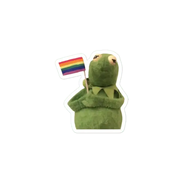 Pride Flag Kermit Sticker