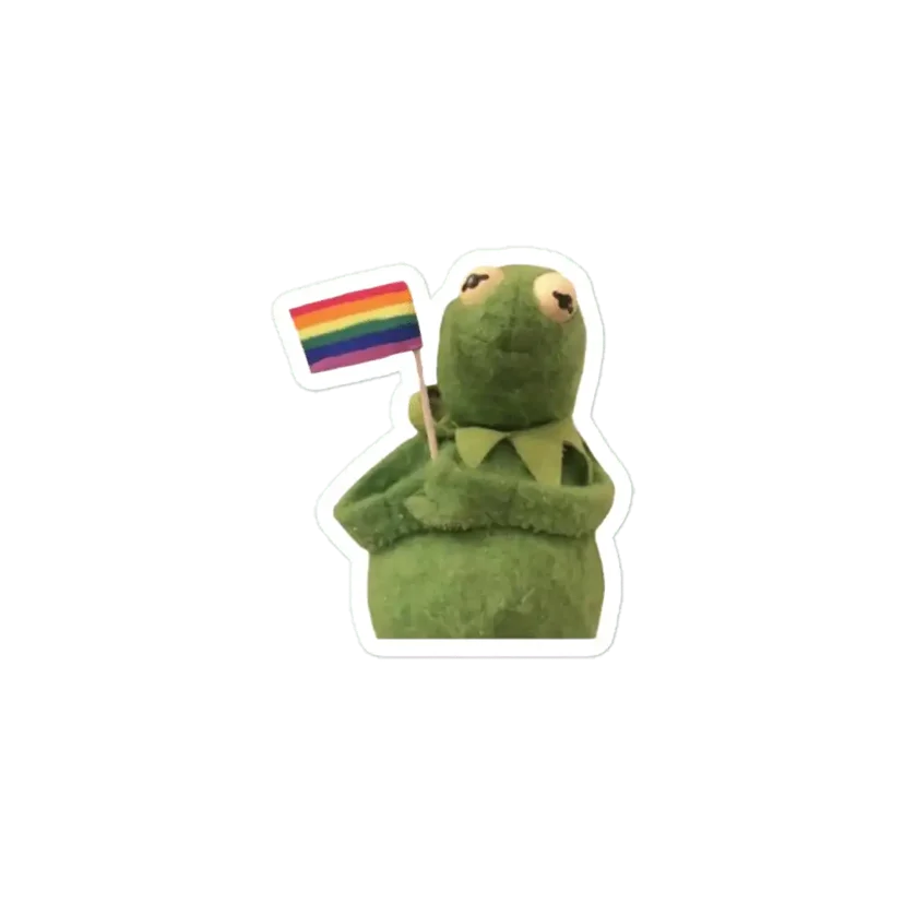 Pride Flag Kermit Sticker