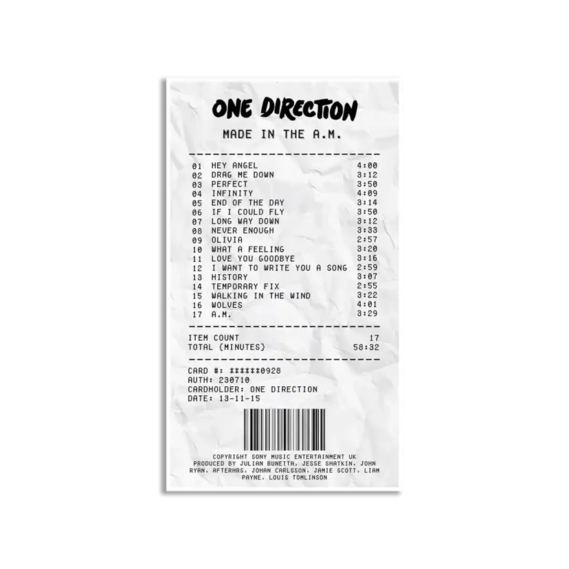 Made in the AM One Direction Sticker
