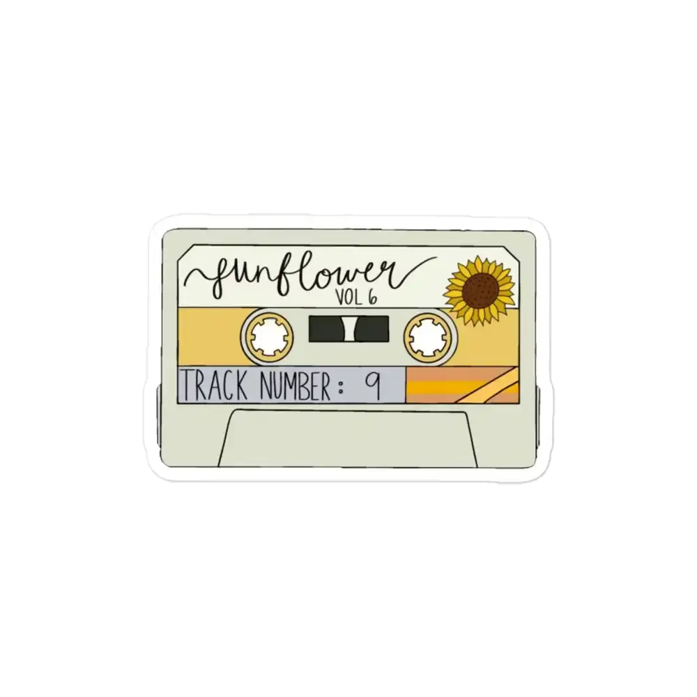 Sunflower Cassete Sticker