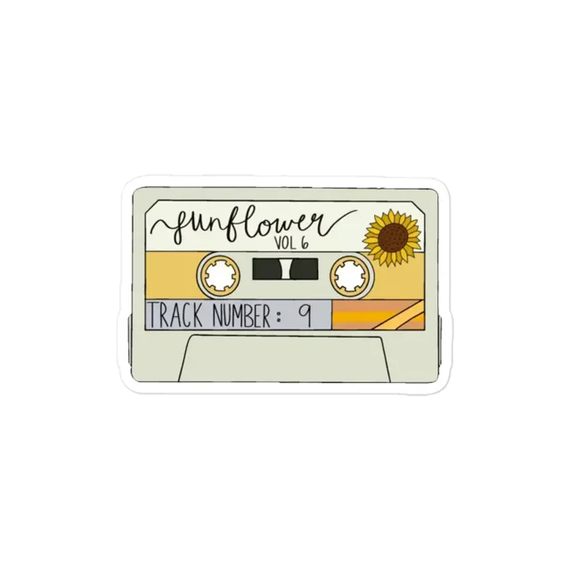 Sunflower Cassete Sticker