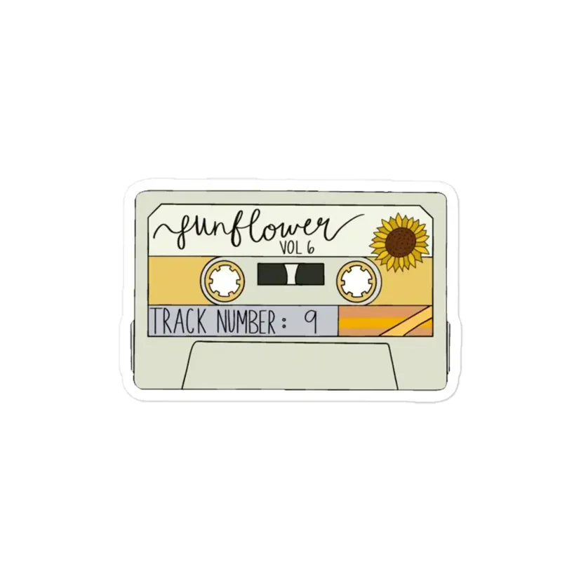 Sunflower Cassete Sticker