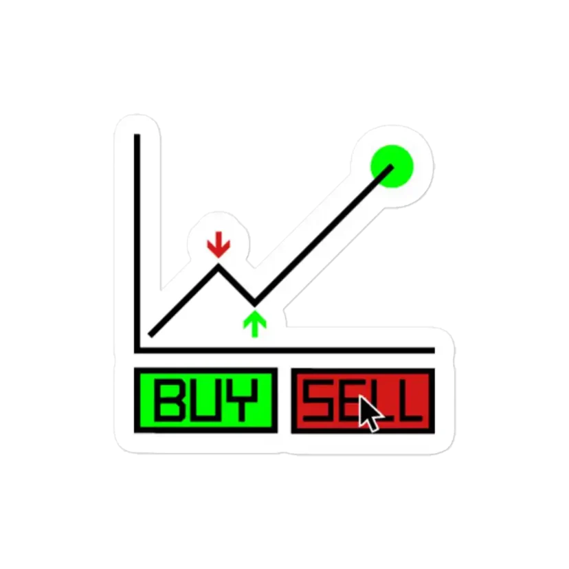 Buy Sell Trader Sticker