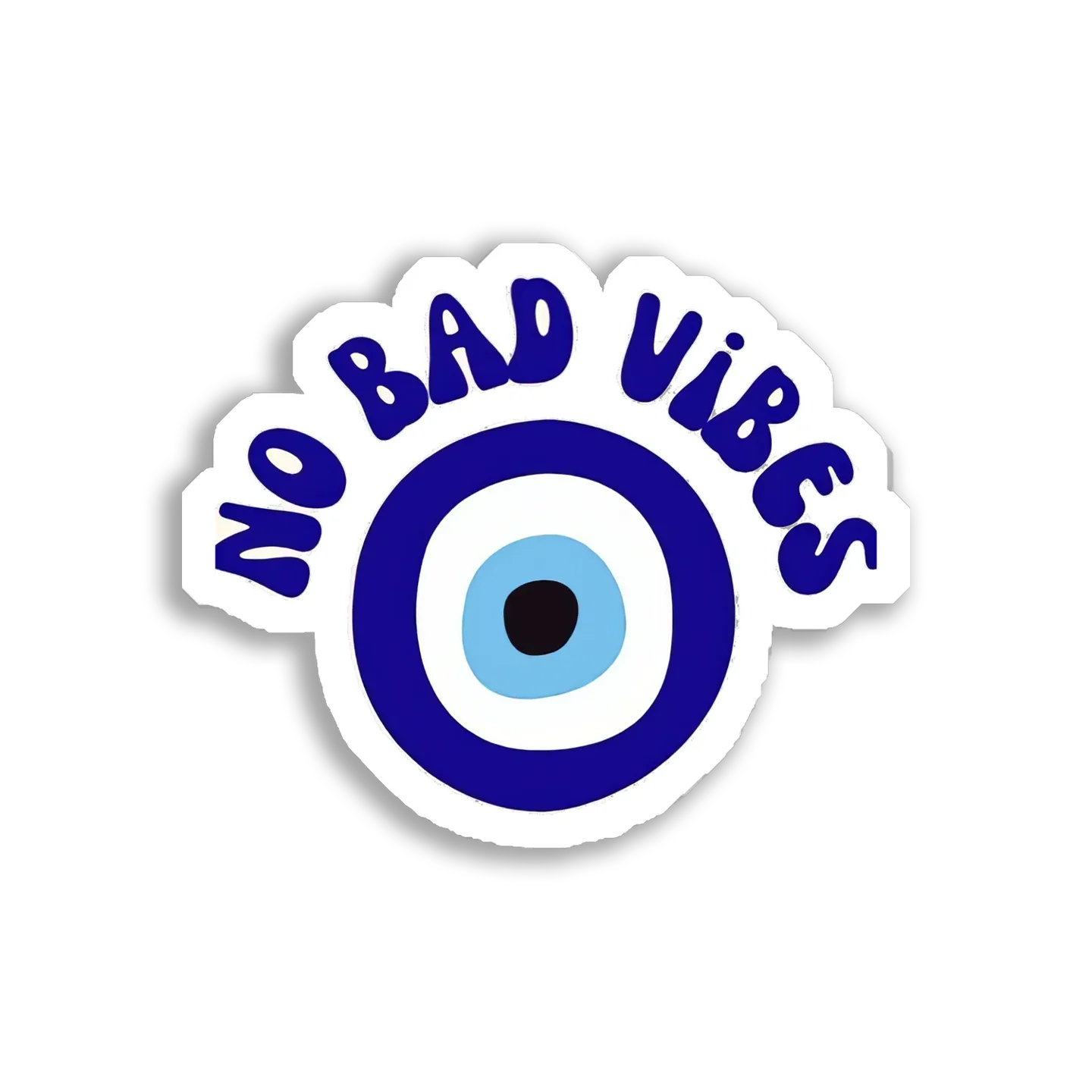 No Bad Vibes Evil Eye Amulet Sticker