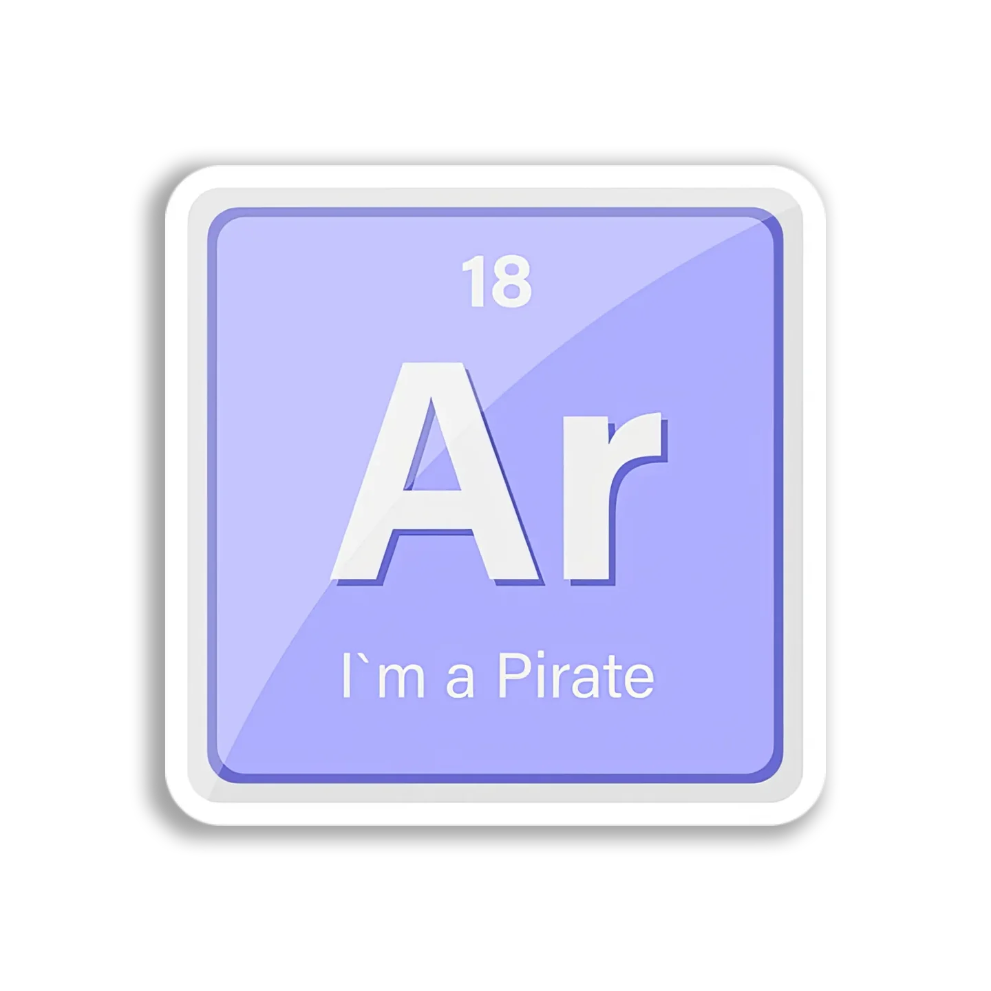 Argon Element Symbol Sticker