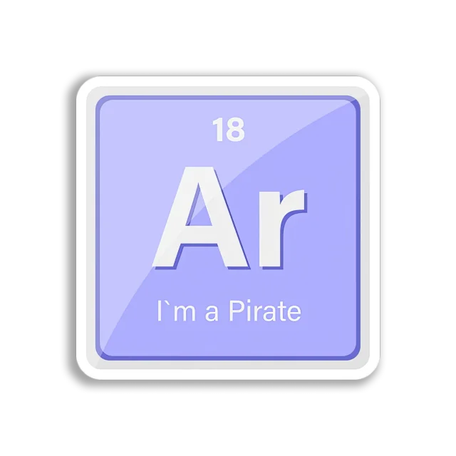 Argon Element Symbol Sticker
