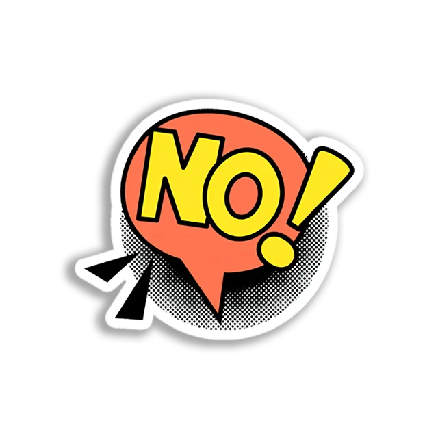 Comic Book No! Sticker