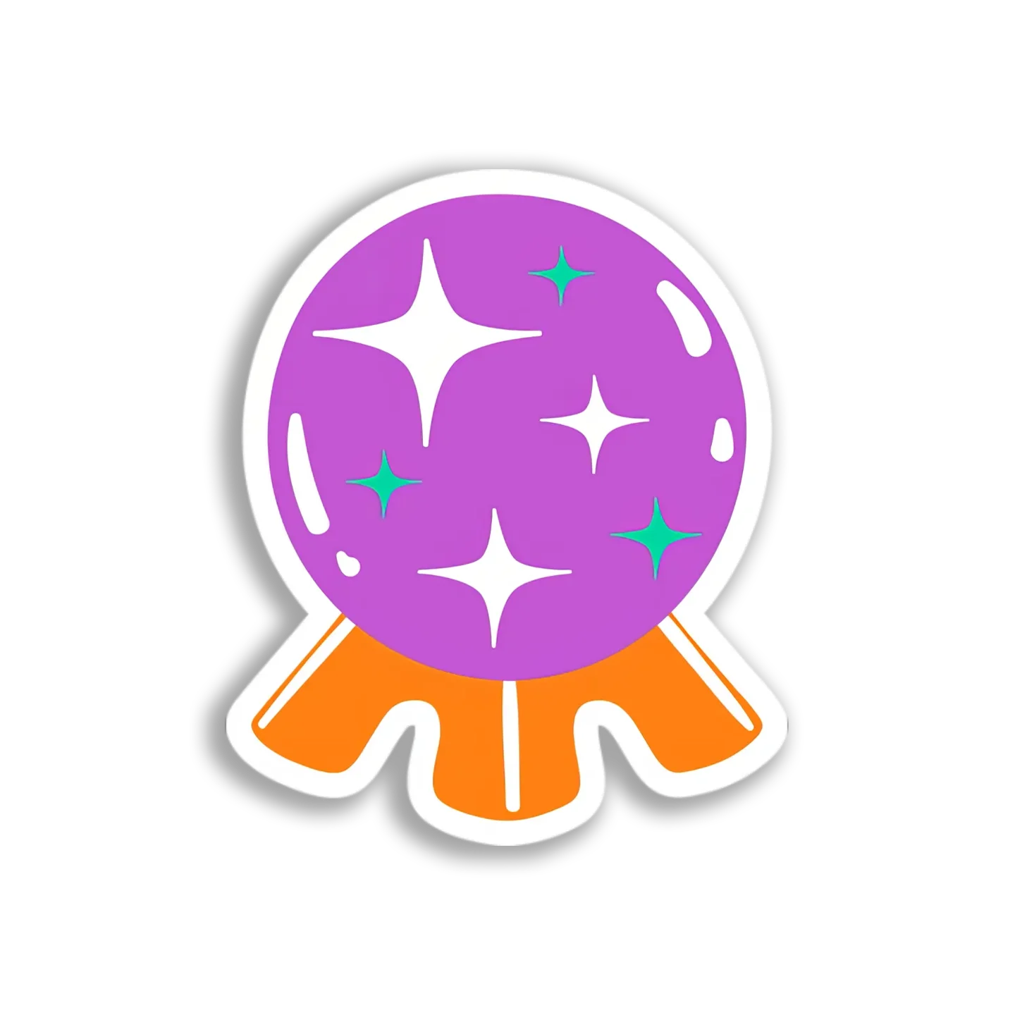 Purple Magic Ball Sticker