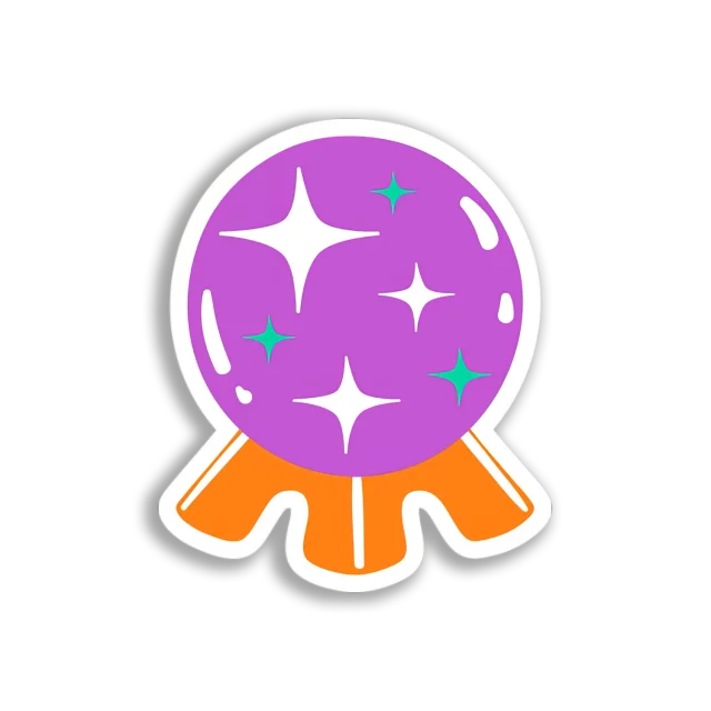 Purple Magic Ball Sticker