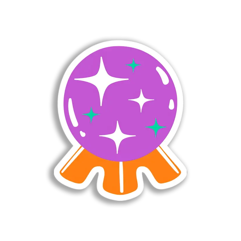 Purple Magic Ball Sticker