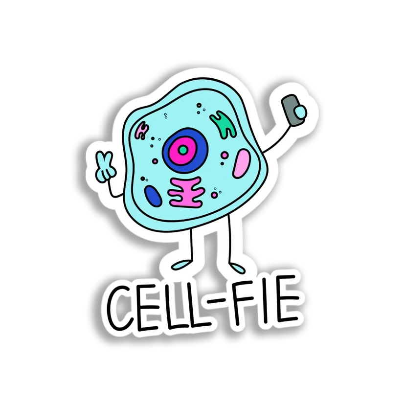 Cellfie Cartoon Sticker