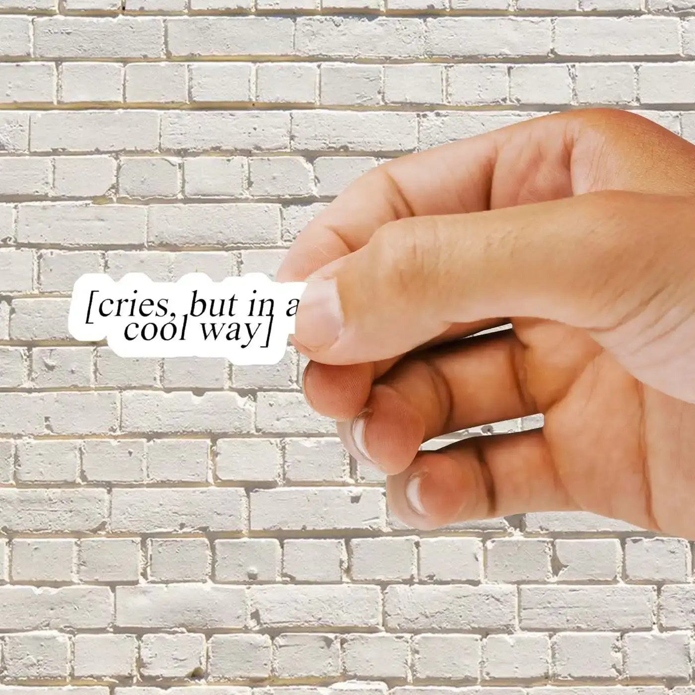 Cries but in a cool way Sticker
