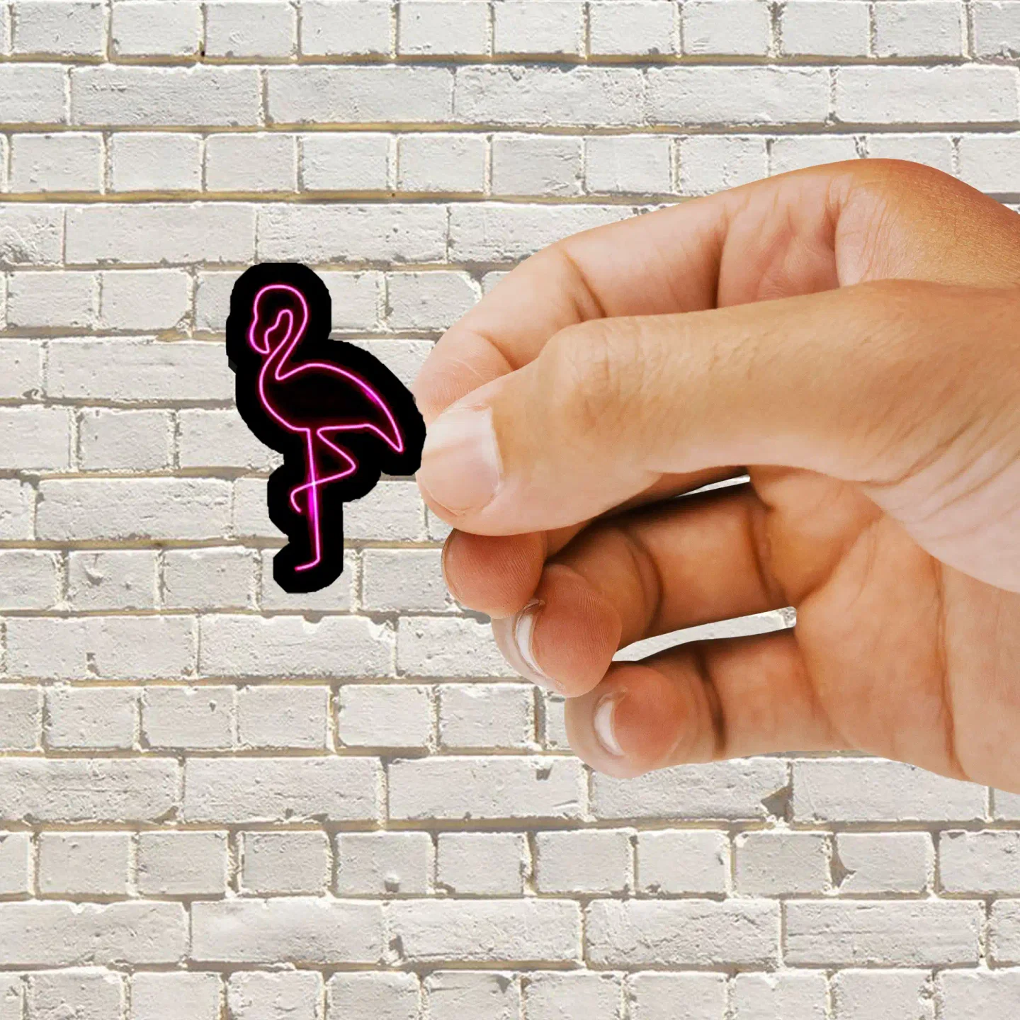 Neon Flamingo Sticker