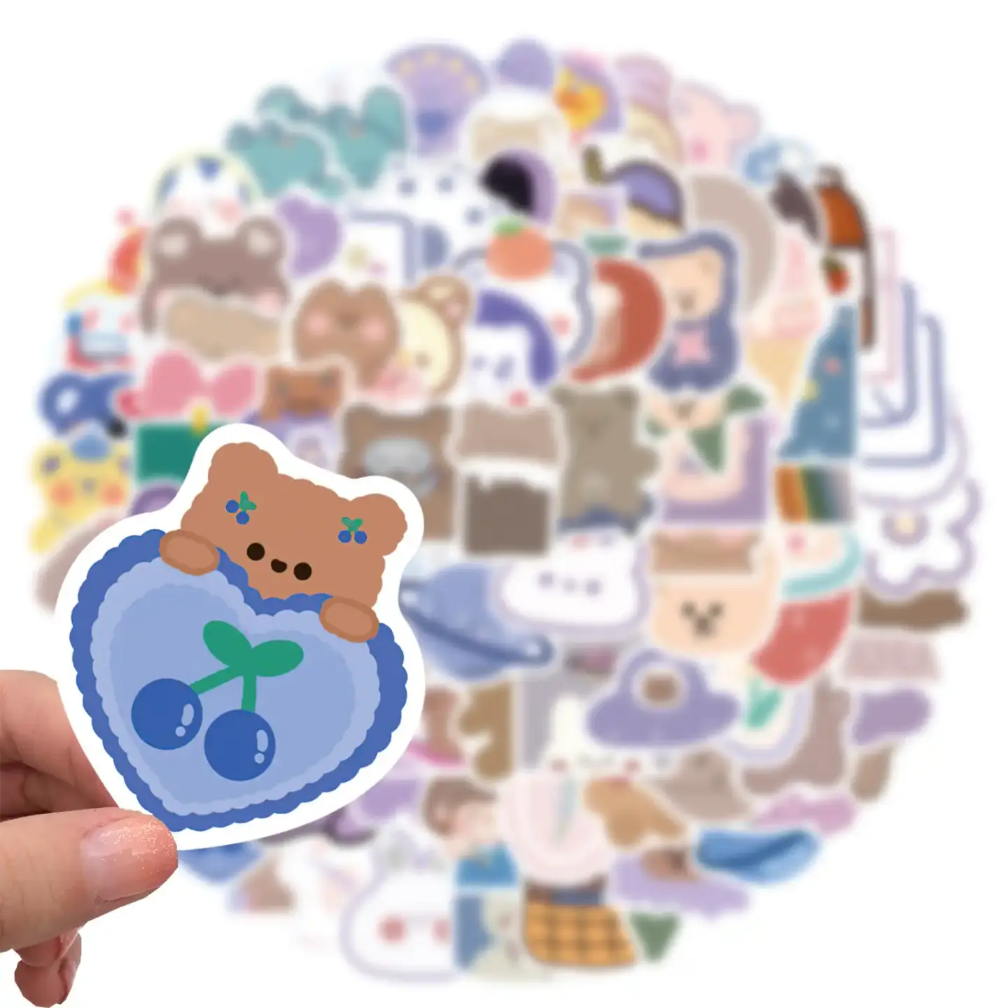 Cute little Bear Stickers Pack of 50