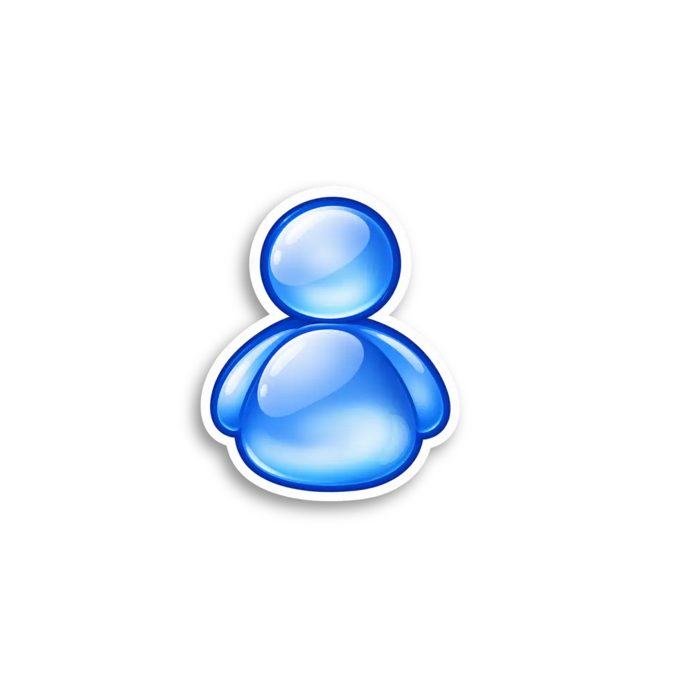 Blue Messenger Person Sticker