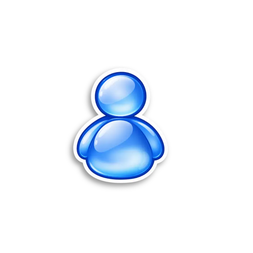 Blue Messenger Person Sticker