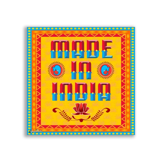 Made in India Colorful Design Sticker