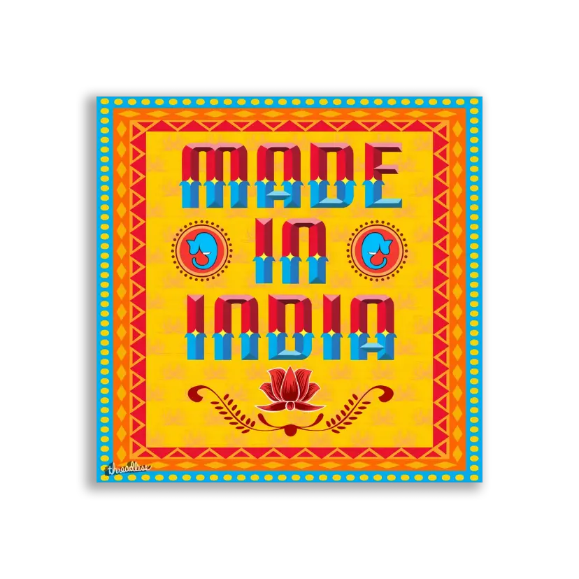 Made in India Colorful Design Sticker