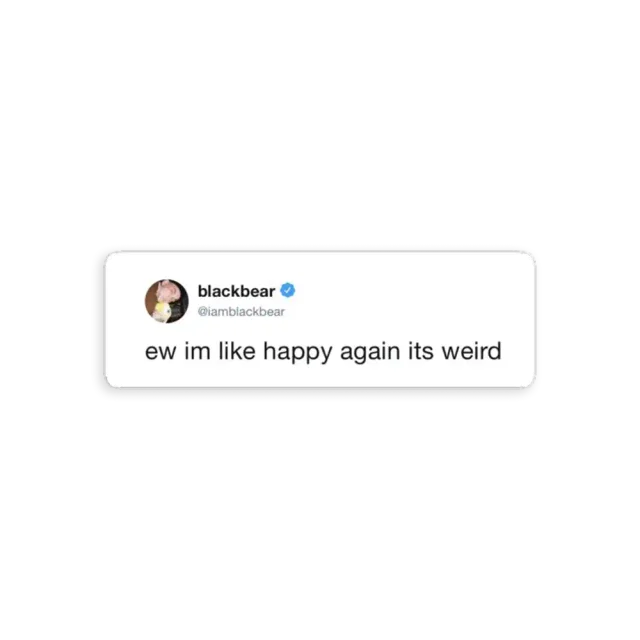 Happy again Tweet Sticker