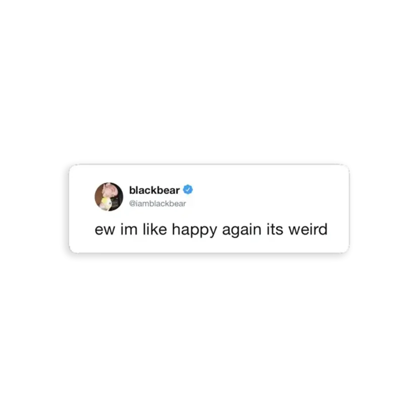 Happy again Tweet Sticker