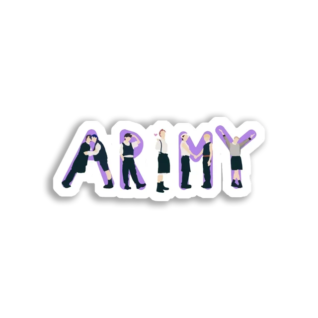 BTS Army Purple Logo Sticker