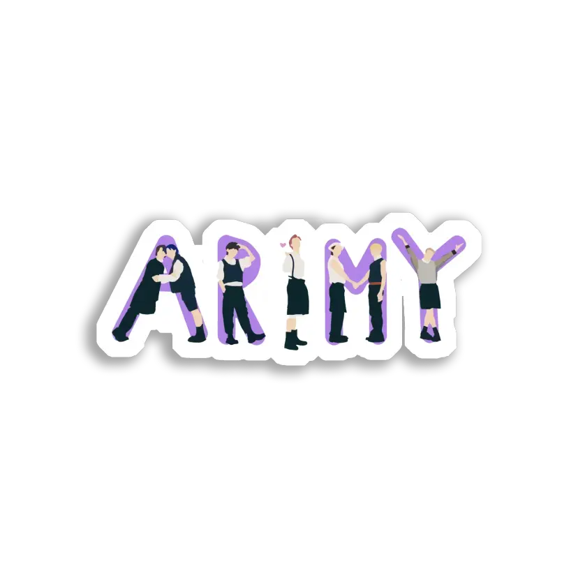 BTS Army Purple Logo Sticker