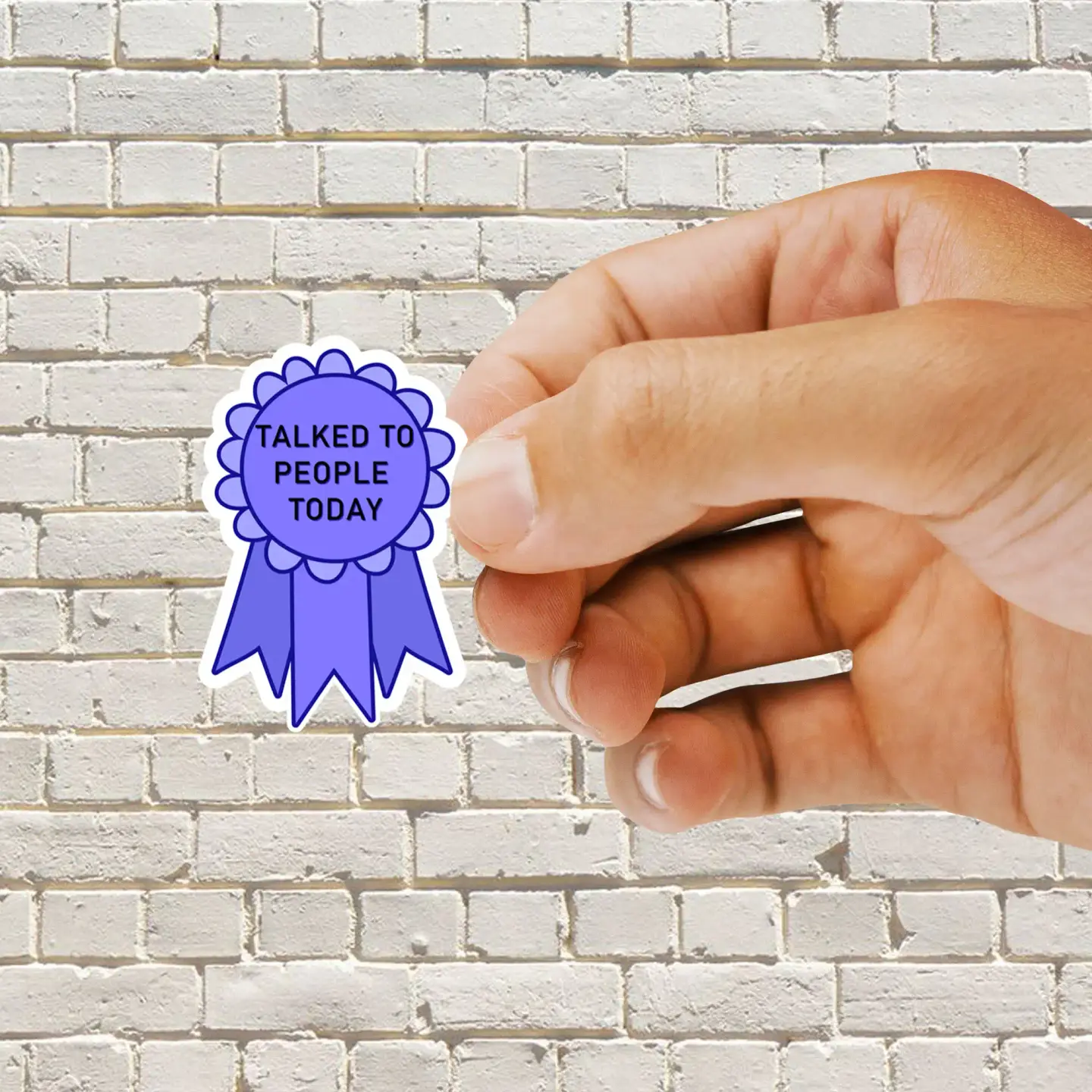 Award Badge Talked to People Today Sticker