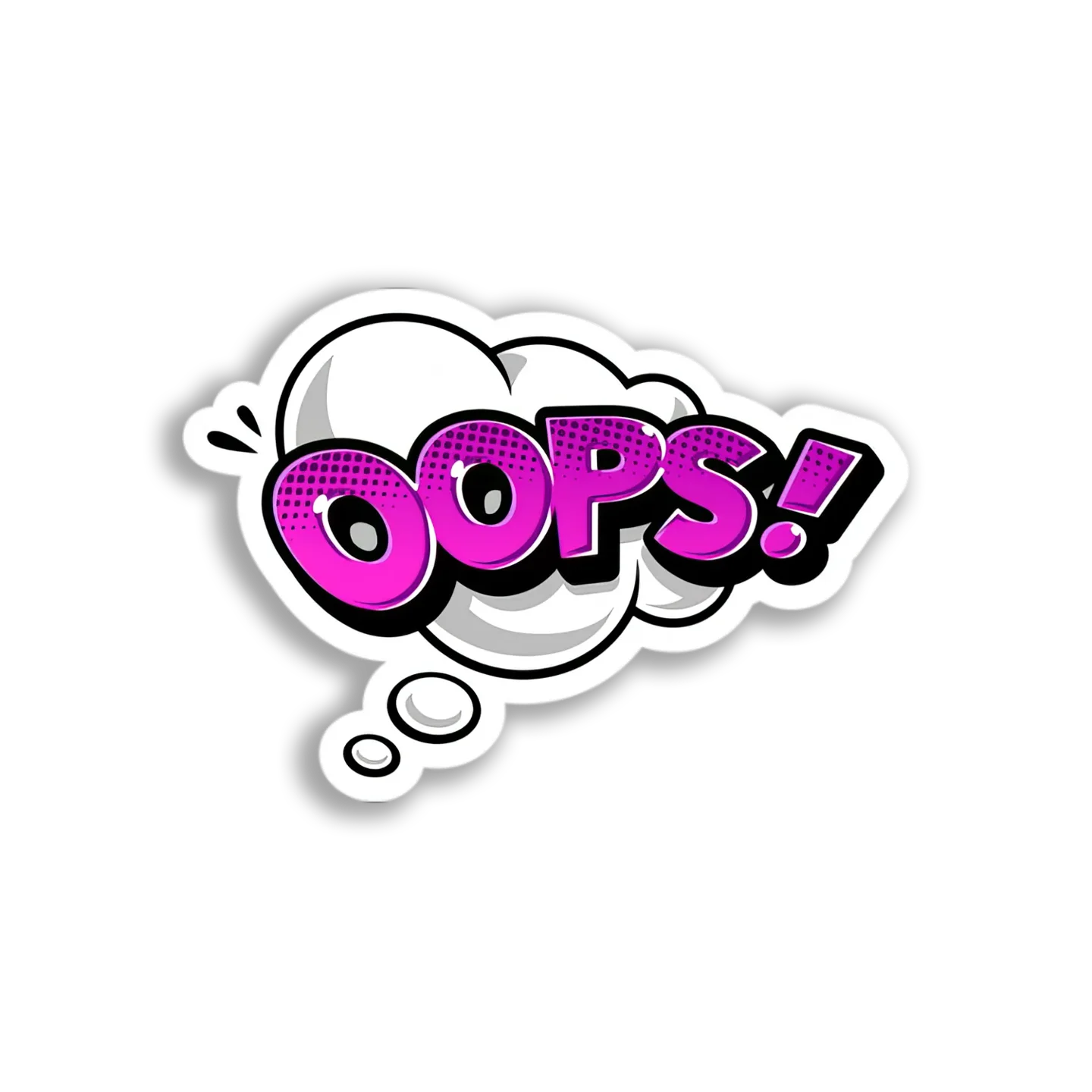 Oops! Comic Speech Bubble Sticker