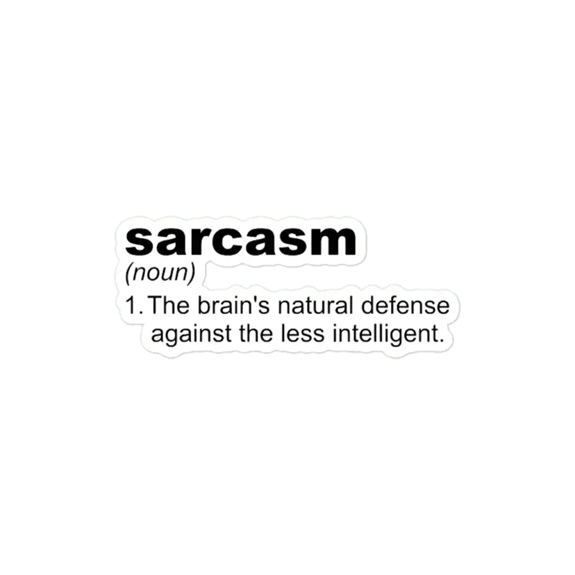 Sarcasm line Sticker