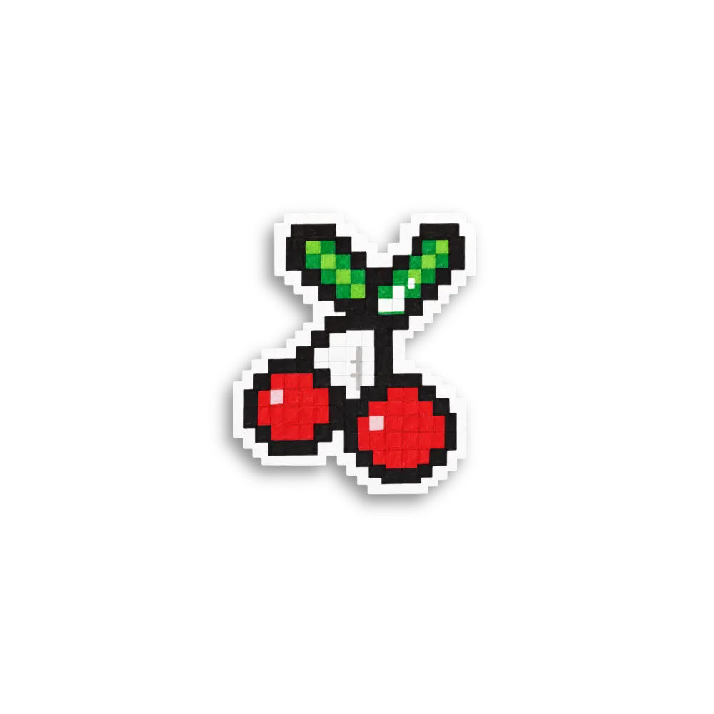 Pixel Cherries Sticker