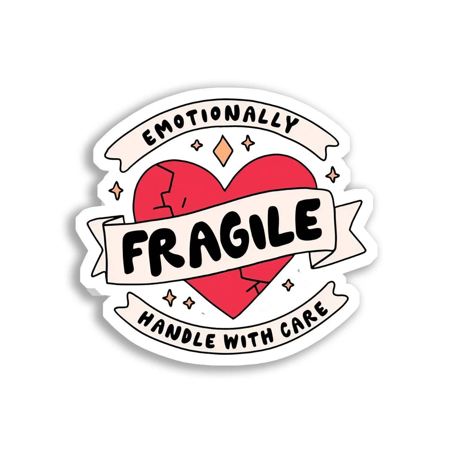 Emotionally Fragile Handle With Care Sticker