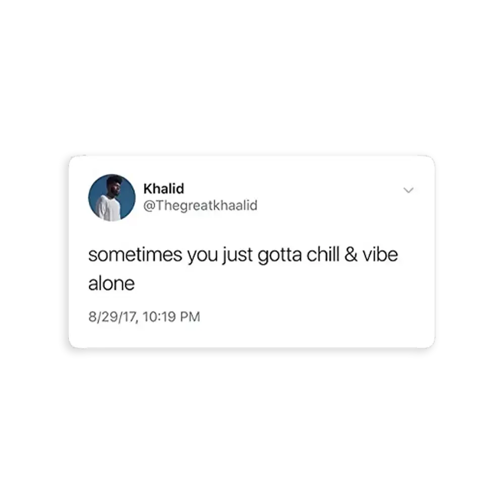 Vibe Alone Khalid Tweer Sticker