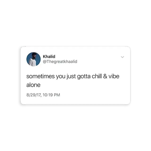 Vibe Alone Khalid Tweer Sticker