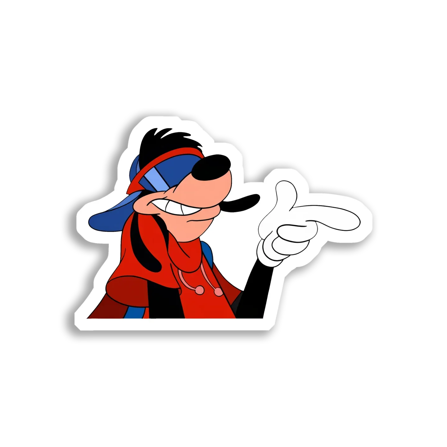Max Goof Points His Finger Sticker