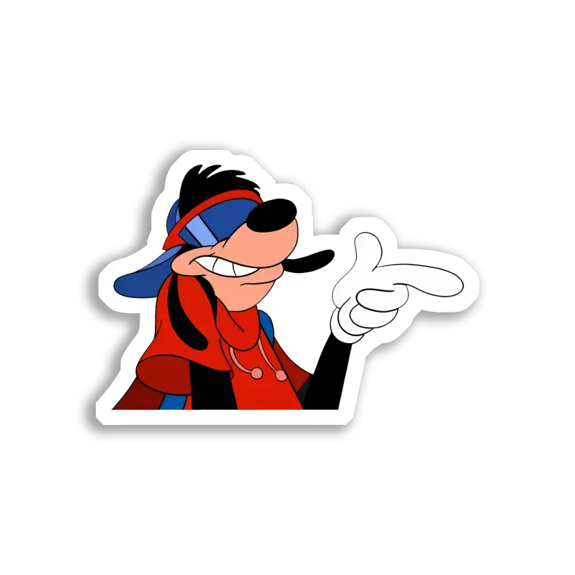 Max Goof Points His Finger Sticker