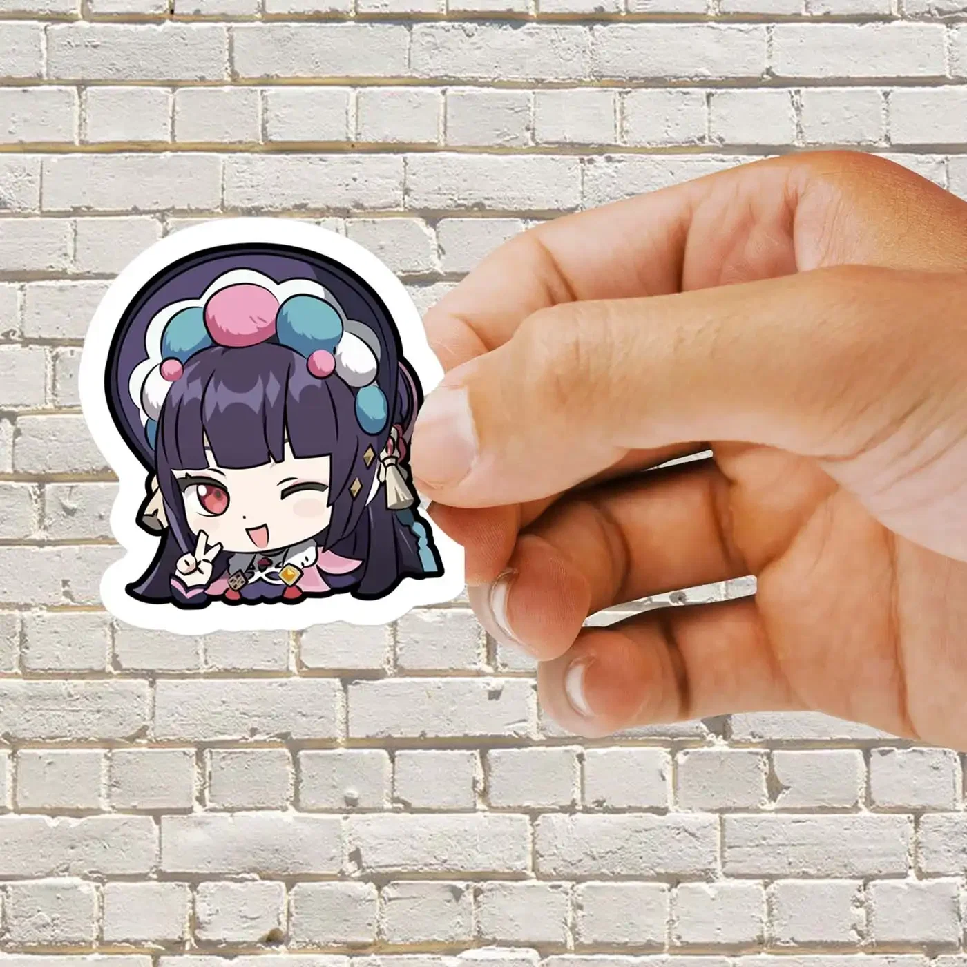 Genshin Impact Yun Jin Shows V Sign Sticker