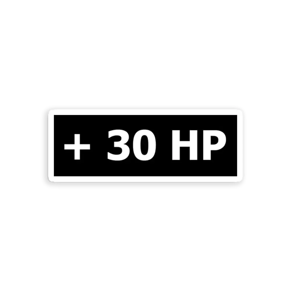Plus 30 hp Sticker