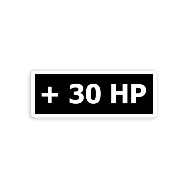 Plus 30 hp Sticker
