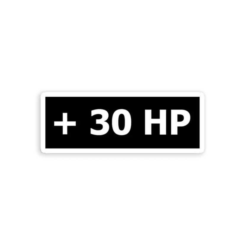 Plus 30 hp Sticker