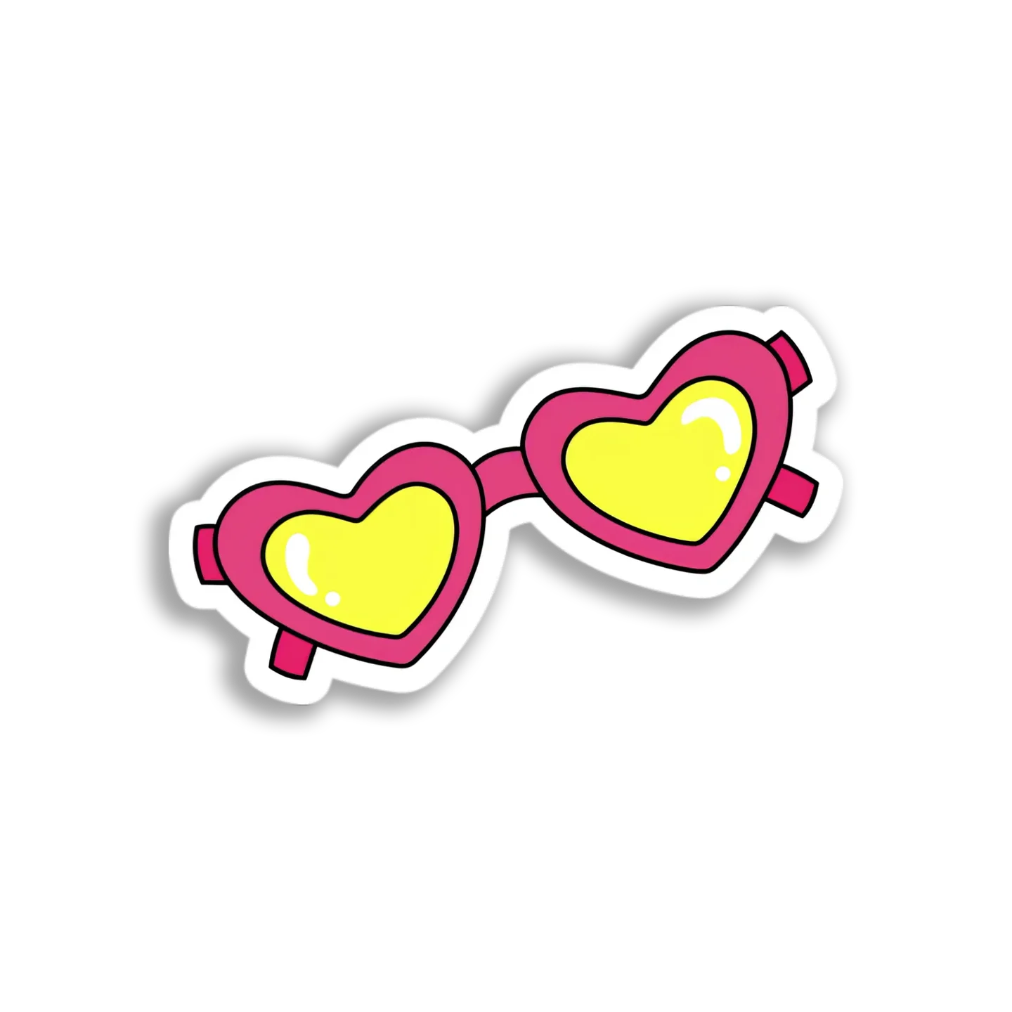 Heart-Shaped Sunglasses Sticker