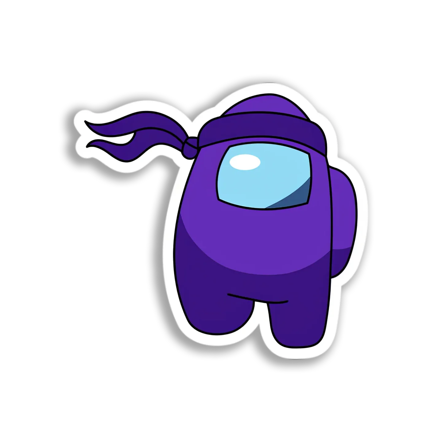 Purple Among Us Ninja Sticker