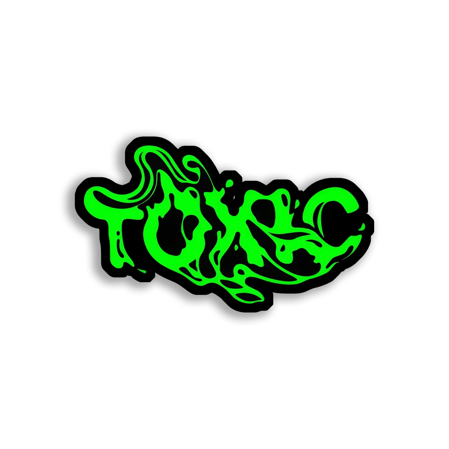 Toxic Green Goo Splatter Sticker