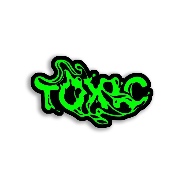 Toxic Green Goo Splatter Sticker