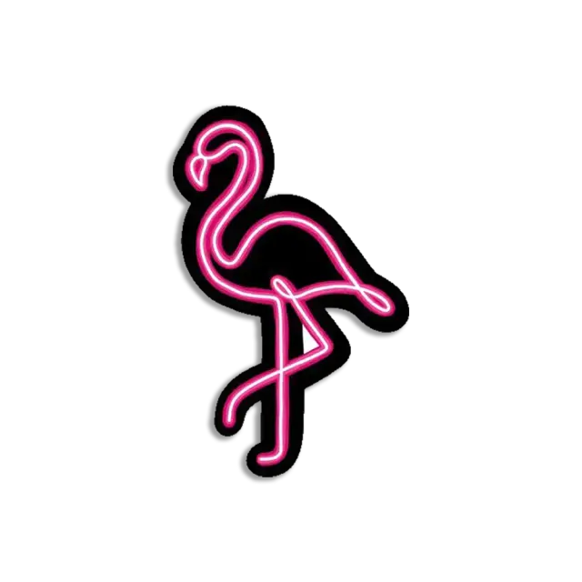 Neon Flamingo Sticker